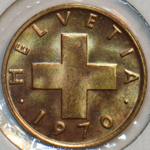 Switzerland 1970 Rappen BU 196227 combine shipping