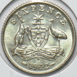 Australia 1942 6 Pence Kangaroo animal Ostrich Georgivs VI 902063 combine shippi