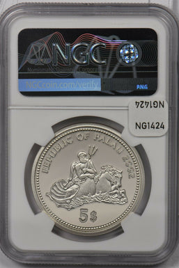 Palau 2002 5 Dollars silver NGC Proof 69UC Two Glittering Fish NG1424 combine sh