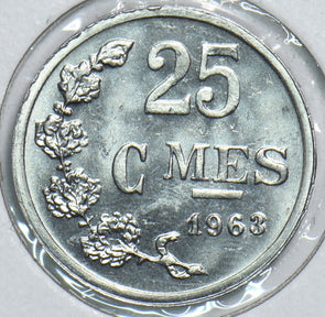 Luxembourg 1963 25 Centimes 153907 combine shipping