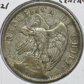 Chile 1921 S 50 Centavos Condor animal 295153 combine shipping