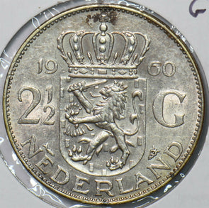 Netherlands 1960 2 1/2 Gulden 151111 combine shipping