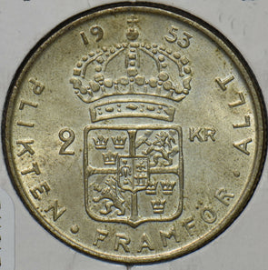 Sweden 1953 2 Kronor 240172 combine shipping