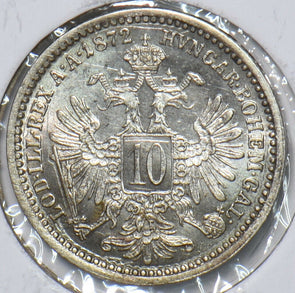 Austria 1872 10 Kreuzer Eagle animal 194928 combine shipping