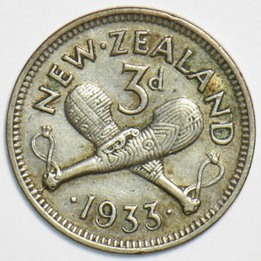 New Zealand 1933 3 Pence 904310 combine shipping