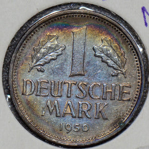 Germany 1950 Mark silver stunning blue toning 190465 combine shipping