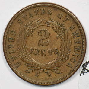 1865 Two Cents XF U0204