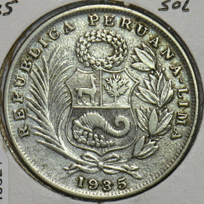 Peru 1935 1/2 Sol 240321 combine shipping