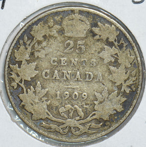 Canada 1909 25 Cents 298660 combine shipping