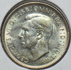 Australia 1944 S 6 Pence Kangaroo animal Emu 192740 combine shipping