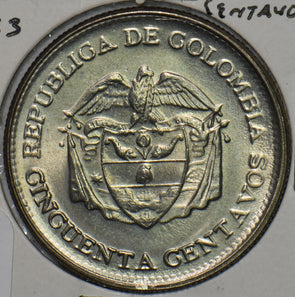 Colombia 1963 50 Centavos Eagle animal 196092 combine shipping
