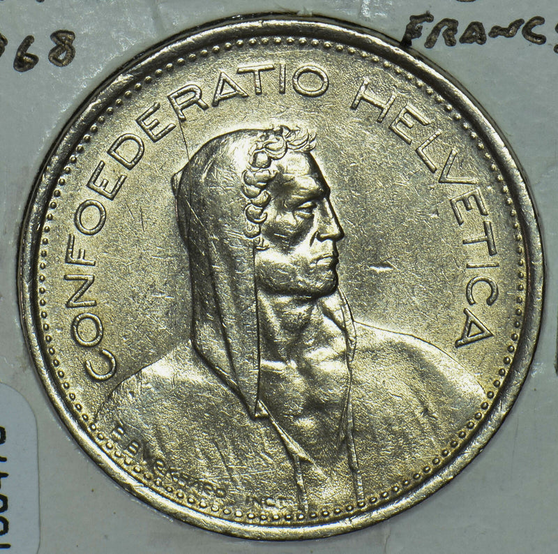Switzerland 1968 5 Francs 150478 combine shipping