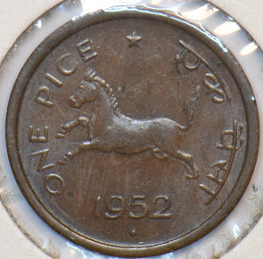 India Republic 1952 B Pice Lion animal Horse 194517 combine shipping