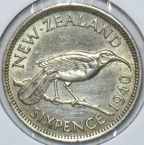 New Zealand 1940 6 Pence Huia Bird animal 296413 combine shipping