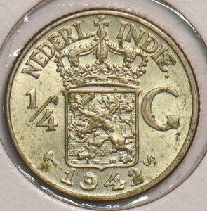Netherlands East Indies 1942 S 1/4 Gulden 199202 combine shipping