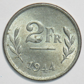 Belgium 1944 2 Francs 298561 combine shipping