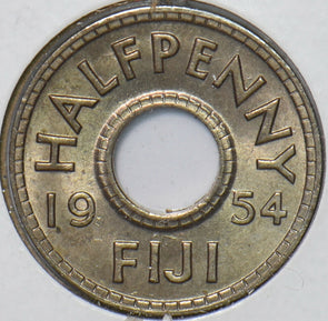 Fiji 1954 1/2 Penny 194601 combine shipping