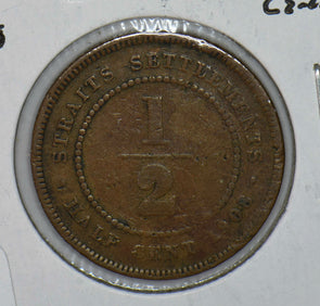 Straits Settlements 1908 Edward VII 1/2 Cents 291096 combine shipping