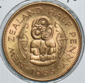 New Zealand 1965 1/2 Penny 198901 combine shipping