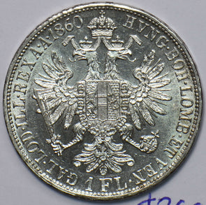 Austria 1860 Florin Eagle animal 490906 combine shipping