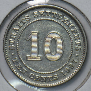 Straits Settlements 1927 10 Cents 193500 combine shipping