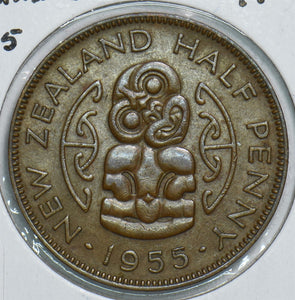 New Zealand 1955 1/2 Penny 198918 combine shipping