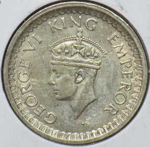 British India 1944 1/2 Rupee 194213 combine shipping