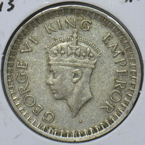 British India 1943 B 1/2 Rupee 151006 combine shipping