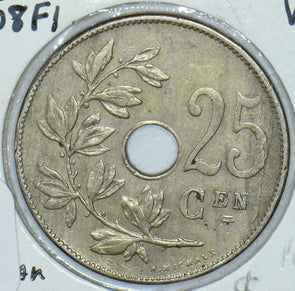 Belgium 1908 25 Centimes  290373 combine shipping