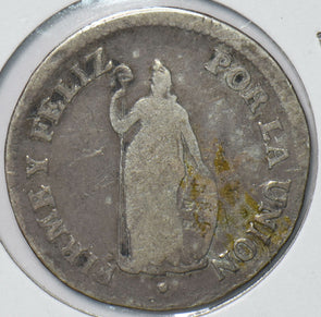 Peru 1828 2 Reales 292731 combine shipping