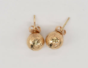 14K Gold Earrings 0.57g 0.3*0.5inch RG0080