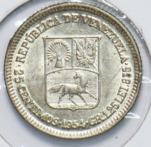 Venezuela 1954 25 Centavos Horse animal 192056 combine shipping