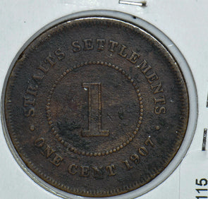 Straits Settlements 1907 Edward VII Cent 291115 combine shipping
