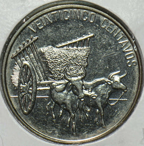 Dominican Republic 1991 25 Centavos Oxen animal BU 903705 combine shipping