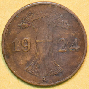 Germany 1924 Pfennig 902349 combine shipping