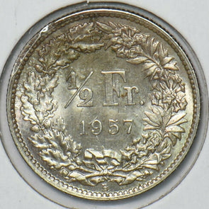 Switzerland 1957 1/2 Franc 295635 combine shipping