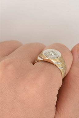 14K Gold Diamond Ring 6.27g Diamond 0.21ct F VS1 Size 7.5 RG0110