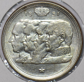 Belgium 1951 100 Francs Lion animal 295824 combine shipping