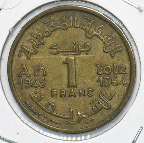 Morocco 1945 AH 1364 Franc 901579 combine shipping