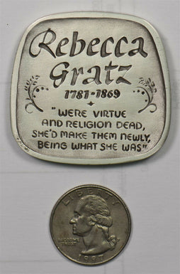 Israel 1970 's Medallion 2.4oz pure silver. Rebecca Gratz 1781~1869 animal BU07