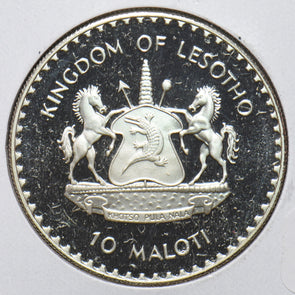 Lesotho 1982 10 Maloti proof geroge washington 294173 combine shipping