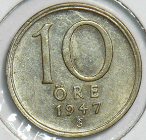 Sweden 1947 S 10 Ore 152844 combine shipping