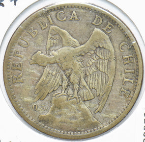 Chile 1924 Silver Peso Vulture animal 192006 combine shipping
