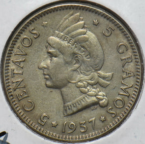 Dominican Republic 1937 5 Centavos 294817 combine shipping