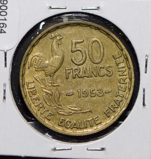 France 1953 50 Francs Rooster animal  900164 combine shipping