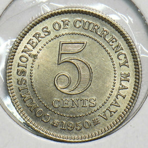 Malaya 1950 5 Cents 0 240819 combine shipping