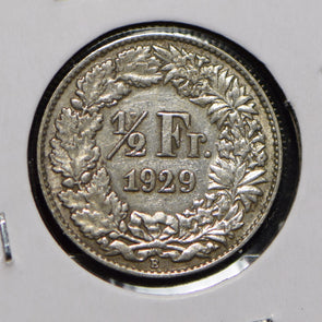 Switzerland 1929 1/2 Franc  900685 combine shipping