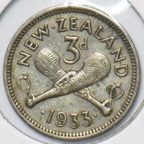New Zealand 1933 3 Pence 903238 combine shipping