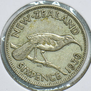 New Zealand 1936 6 Pence Bird animal 197935 combine shipping