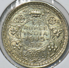British India 1945 1/4 Rupee 295420 combine shipping